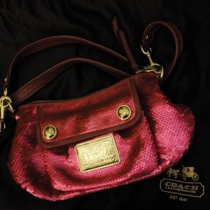 Limited Coach Pink Sequin Poppy Bag K1069-16482